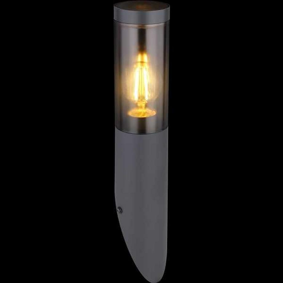 mutoni Lampada da esterno Boston acciaio inox antracite 8x8x40  