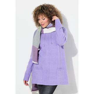 Ulla Popken  Pullover, Stehkragen, Kordel, Taschen, Langarm 