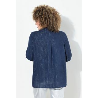 Ulla Popken Blusa Righe Metallizzate Linea A Scollo V Maniche Lunghe  