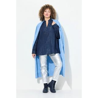 Ulla Popken Blusa Righe Metallizzate Linea A Scollo V Maniche Lunghe  