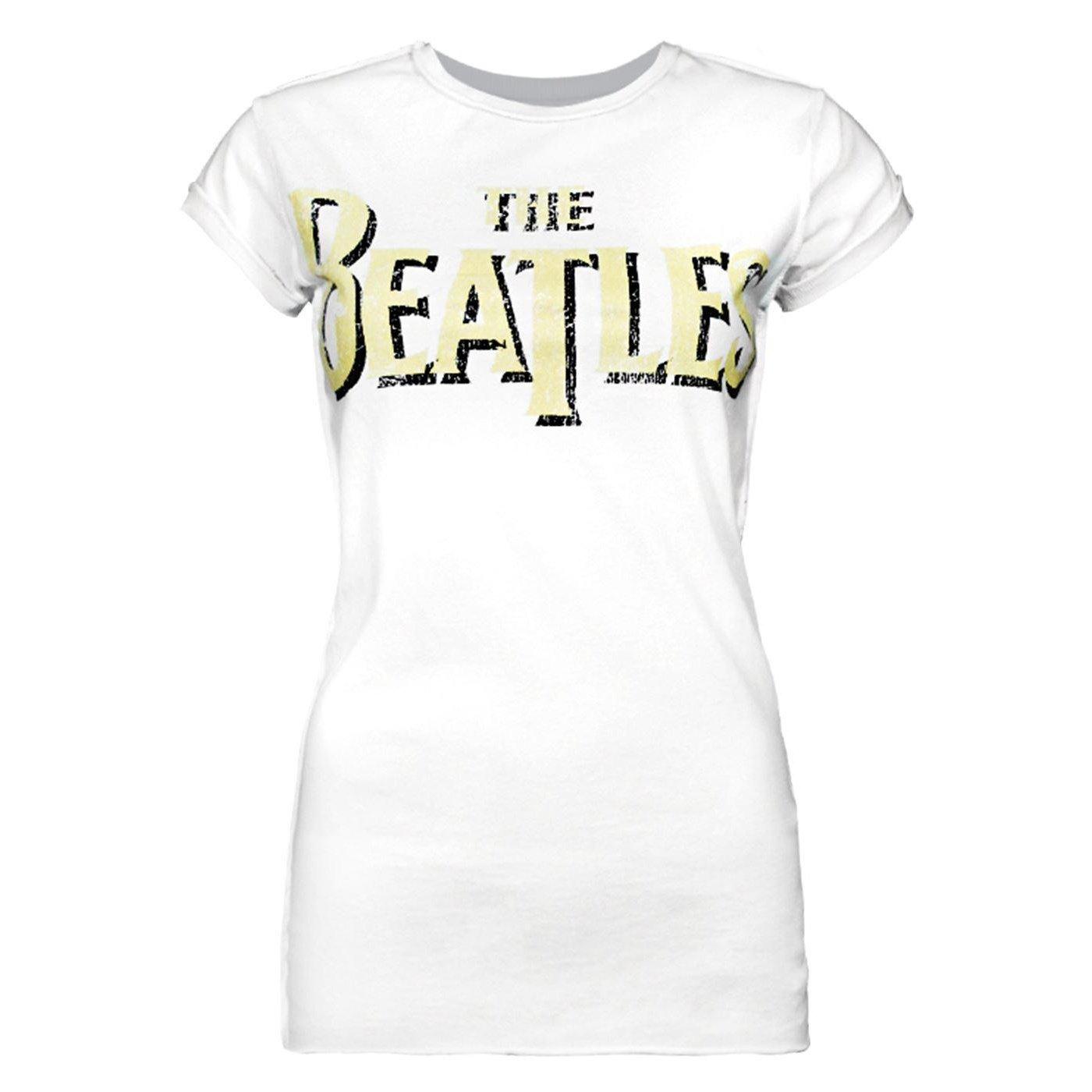 Amplified  TShirt The Beatles, Logo, Weiß 