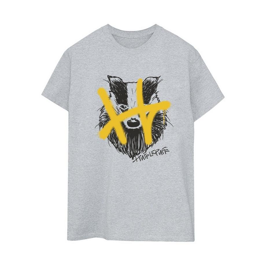 Harry Potter Hufflepuff Dachs Grafik T-Shirt  