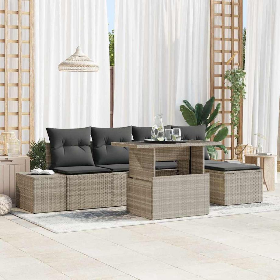 VidaXL Ensemble de canapé de jardin poly rattan  