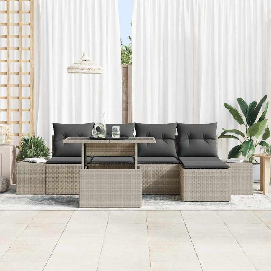 VidaXL Ensemble de canapé de jardin poly rattan  