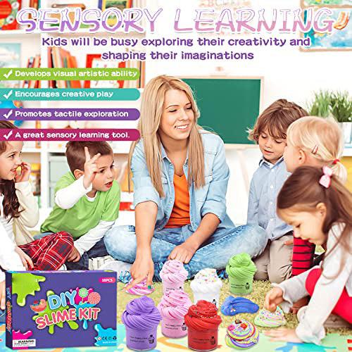 Activity-board  Lot de 35 slimes, beurre super doux, jouets en pâte à modeler pour enfants, mini slimes parfumés pour les fêtes d'enfants. 