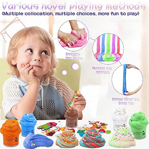 Activity-board  Lot de 35 slimes, beurre super doux, jouets en pâte à modeler pour enfants, mini slimes parfumés pour les fêtes d'enfants. 