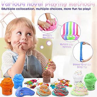 Activity-board  Flauschiges Schleim-Set, 35 Stück, superweiche Butter, Spielzeug-Geschenke für Kinder, duftender Mini-Schleim für Partygeschenke für Kinder 