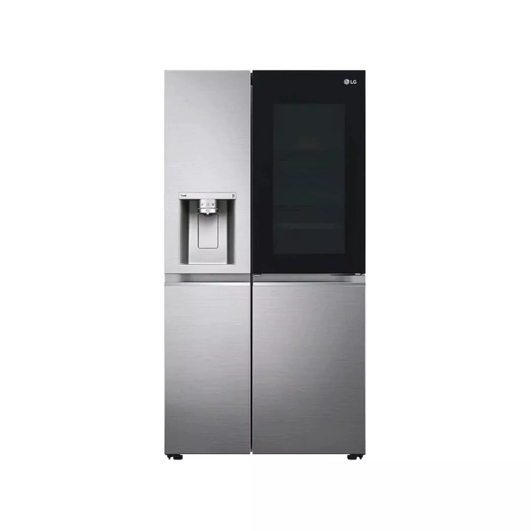 LG – GSXV91PZAE Side-by-Side Kühlschrank InstaView mit gefrierfach, 635 l, E, One Size, Schwarz