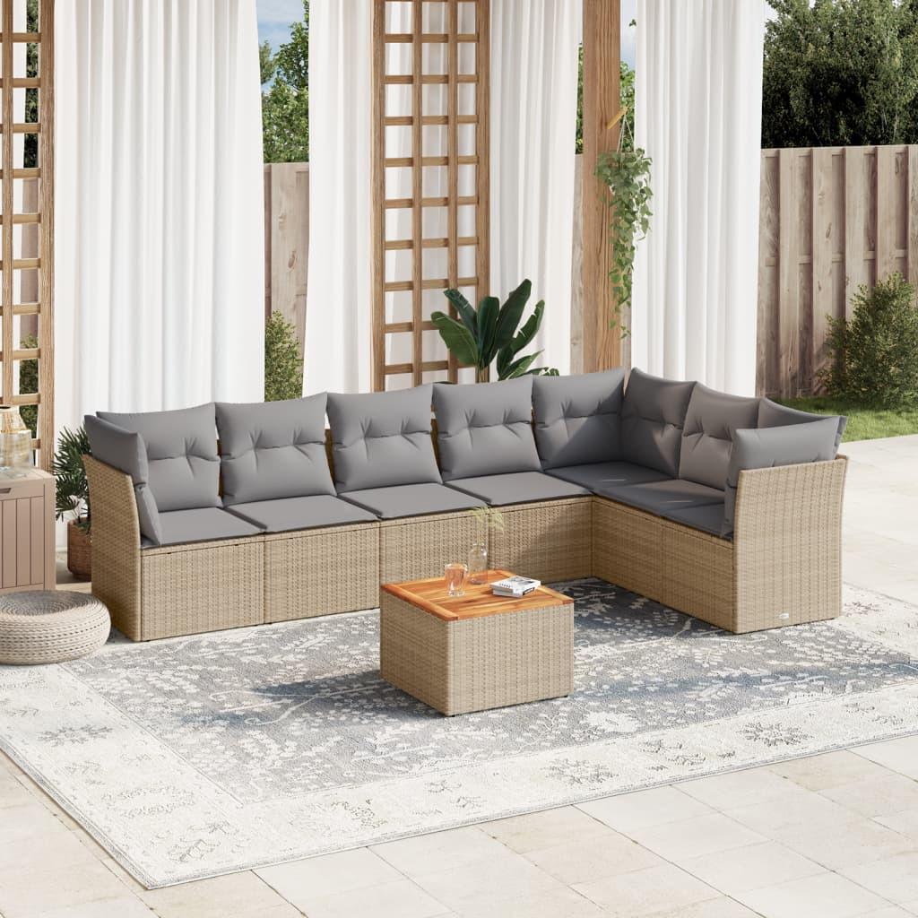 VidaXL set divano da giardino Polirattan  