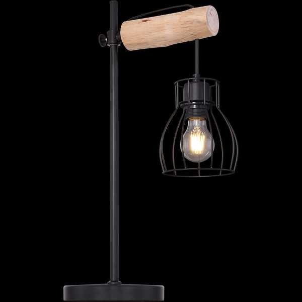 mutoni Lampe de table Mina métal noir 1xE27  