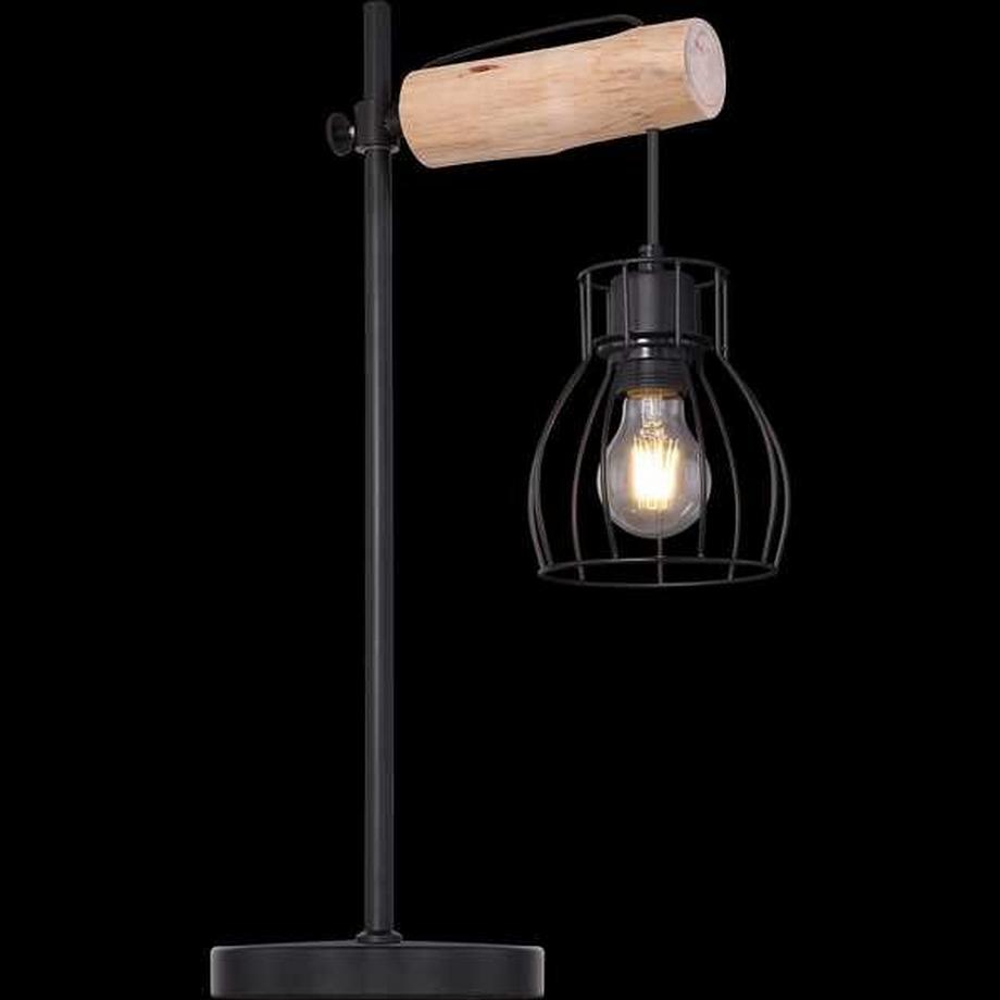 mutoni Lampe de table Mina métal noir 1xE27  