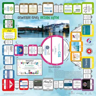 GEWERBE-SPIEL  Brettspiel BEZIRK OLTEN (Deutsch) 