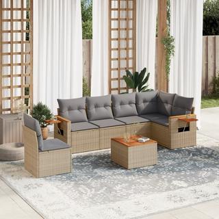 VidaXL set divano da giardino Polirattan  