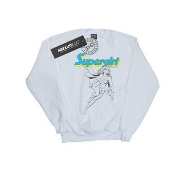 Supergirl Mono Action Pose Sweatshirt