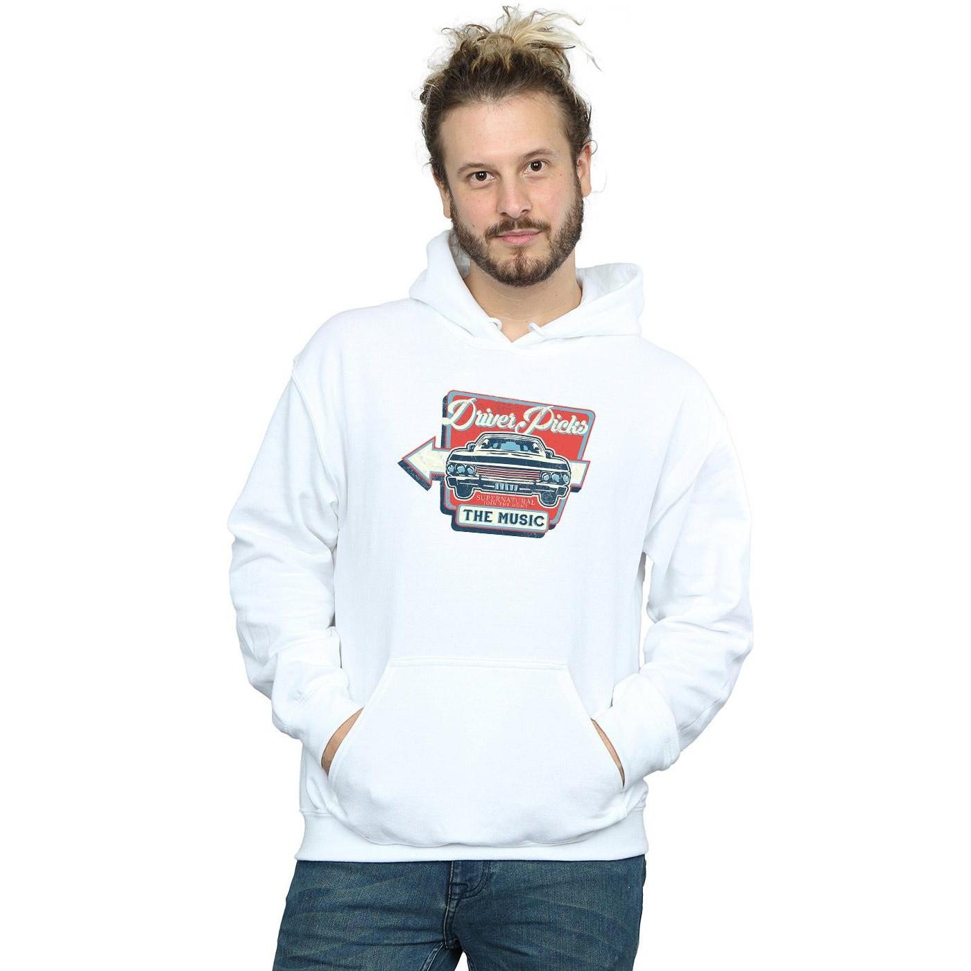 Supernatural Driver Picks The Music Felpa con Cappuccio  