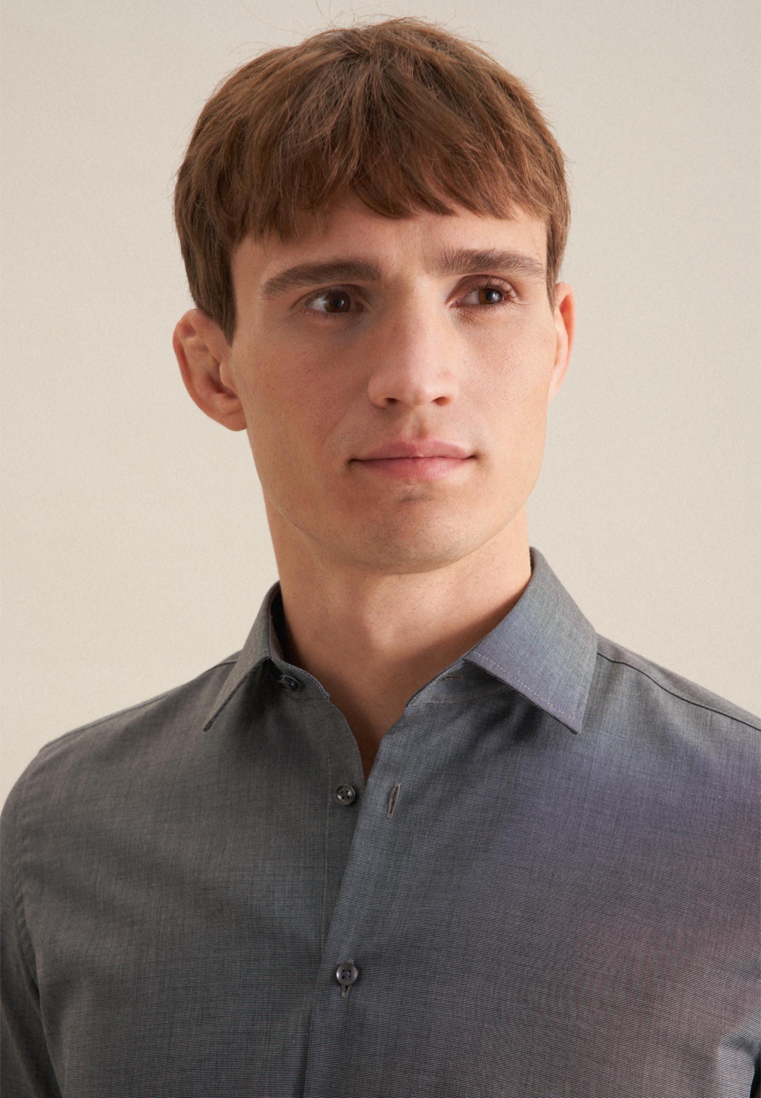 Seidensticker Business Hemd Slim Fit Kurzarm Uni  