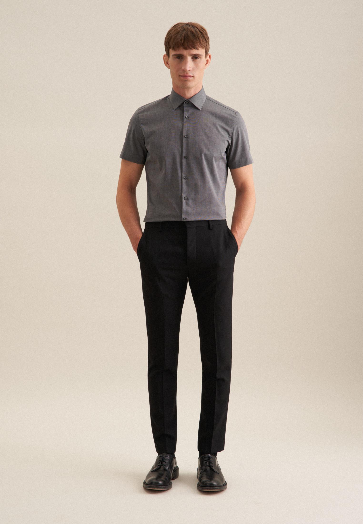 Seidensticker Business Hemd Slim Fit Kurzarm Uni  