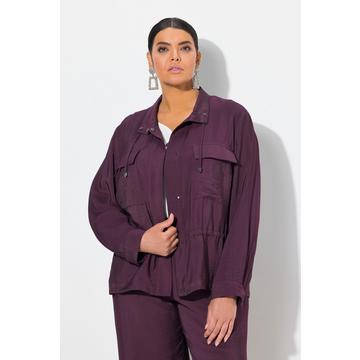 Jacke, gehämmert, Tunnelzug, Stehkragen, Langarm