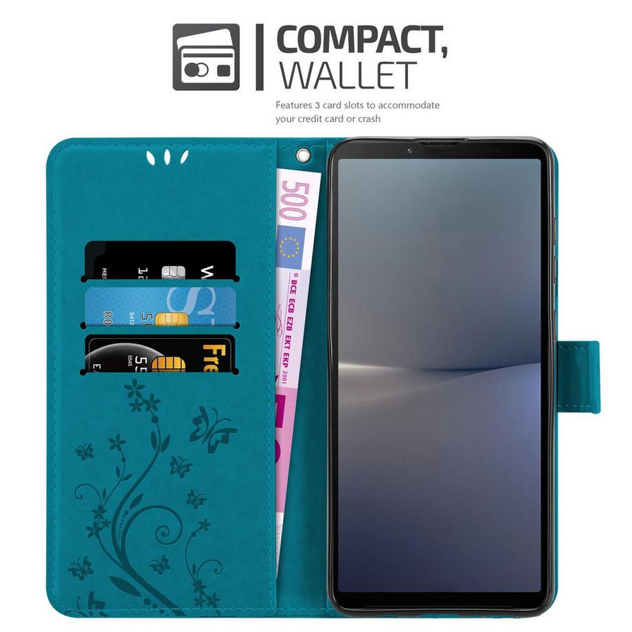 Cadorabo  Sony Xperia 10 V Hülle mit Blumen Muster 