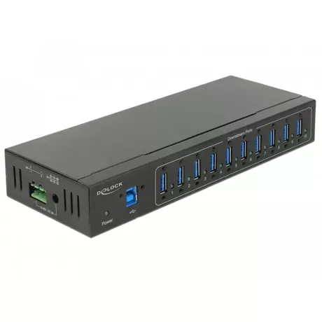 DeLock  63919 Schnittstellen-Hub USB 3.2 Gen 1 (3.1 Gen 1) Micro-B 5000 Mbits Schwarz 