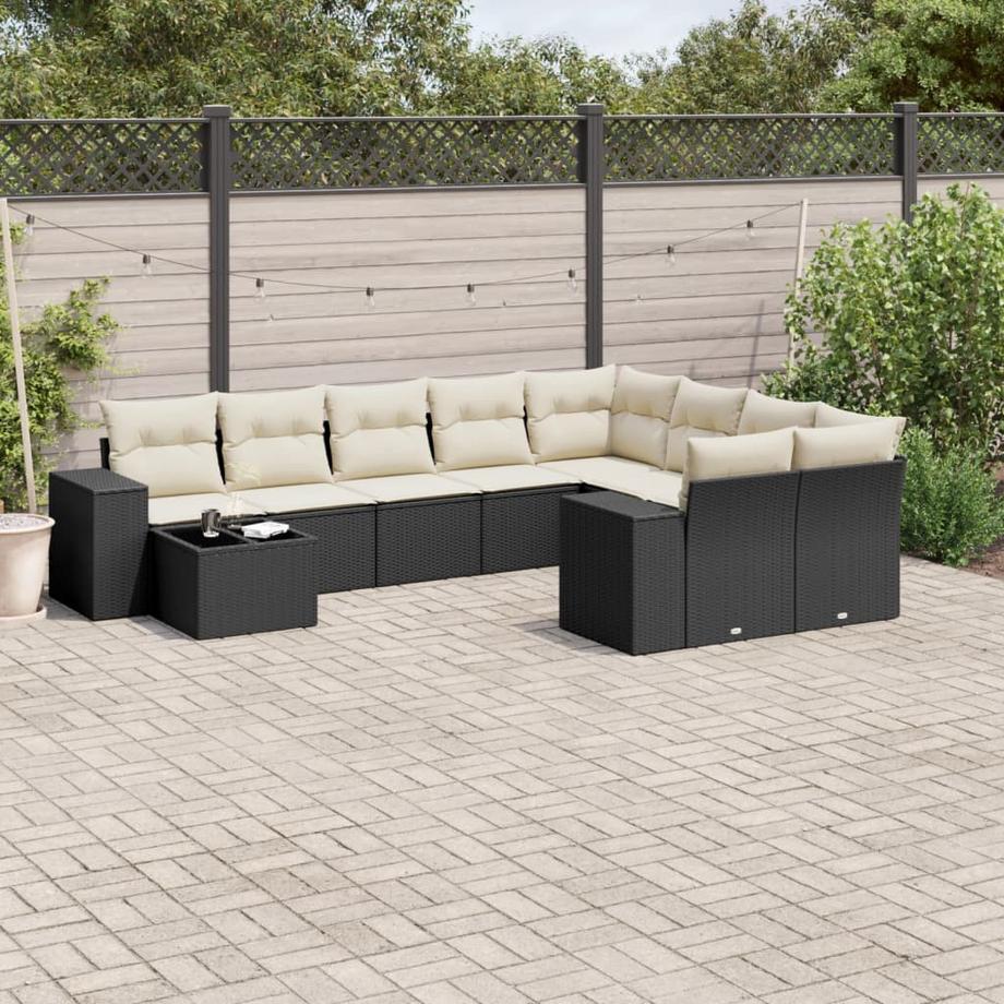 VidaXL set divano da giardino Polirattan  