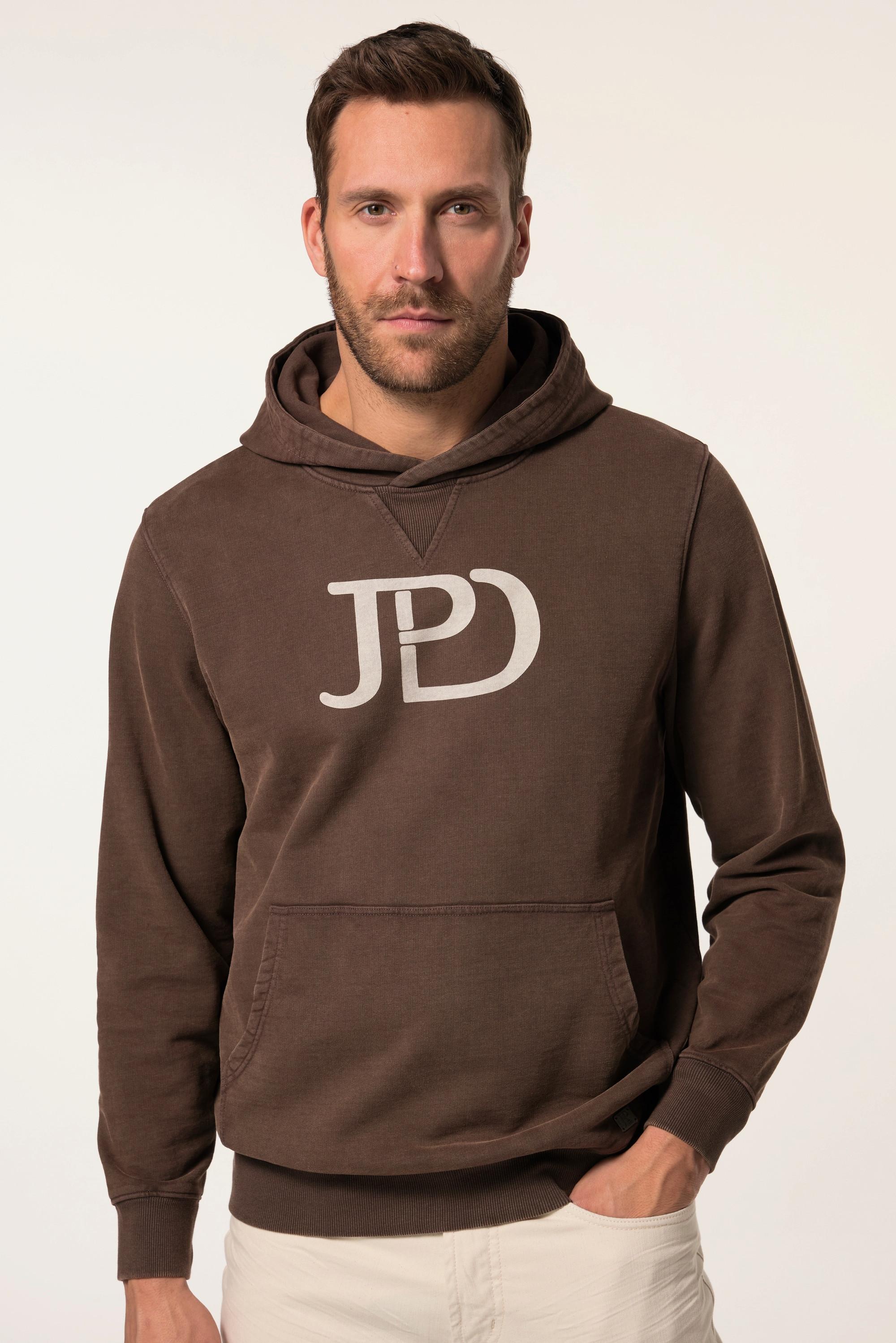 JP1880 Sweat-shirt à capuche Imprimé poitrine Capuche Poche kangourou  