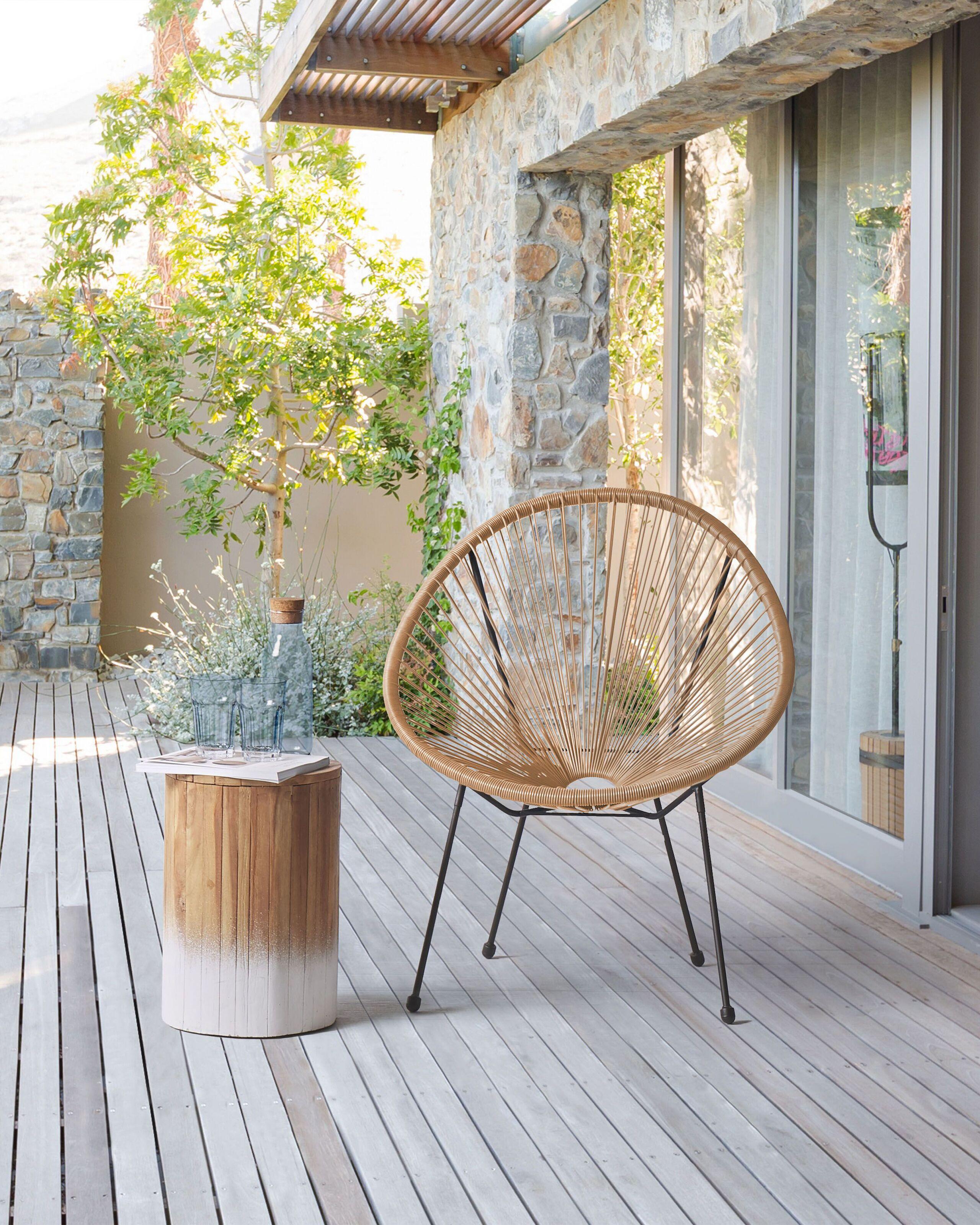 Beliani Chaise de jardin en Polyrotin Moderne ACAPULCO  