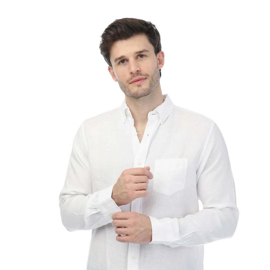 GANT  Camicia Regolare Lino Manica Lunga 