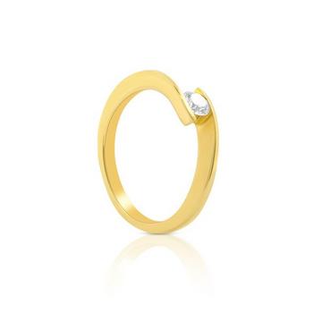 Solitaire Ring Diamant 0.25ct. Gelbgold 750