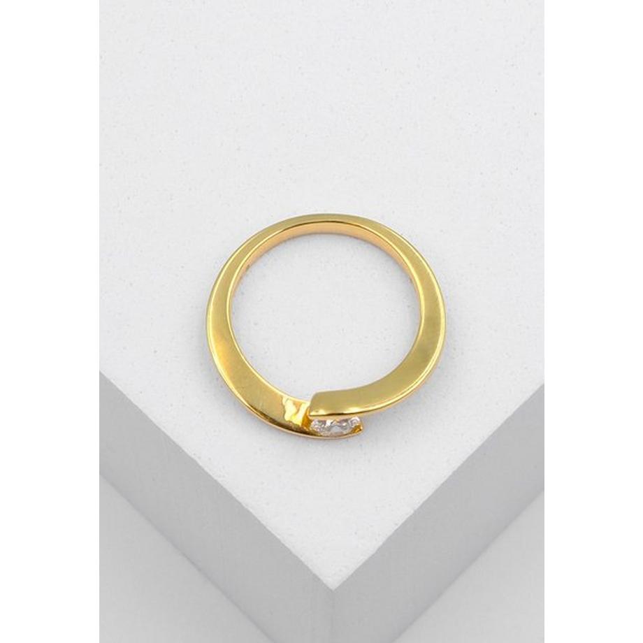 MUAU Schmuck  Bague Solitaire Diamant 0.25ct. or jaune 750 