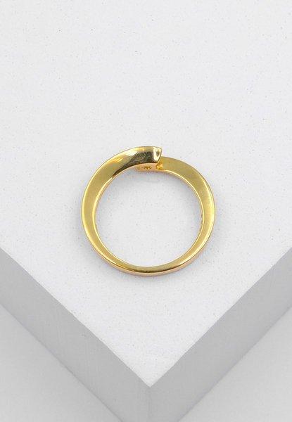 MUAU Schmuck  Solitaire Ring Diamant 0.25ct. Gelbgold 750 