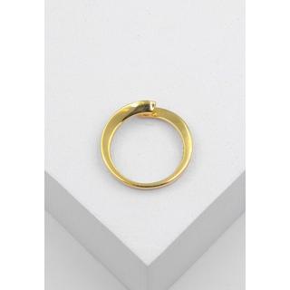 MUAU Schmuck  Solitaire Ring Diamant 0.25ct. Gelbgold 750 