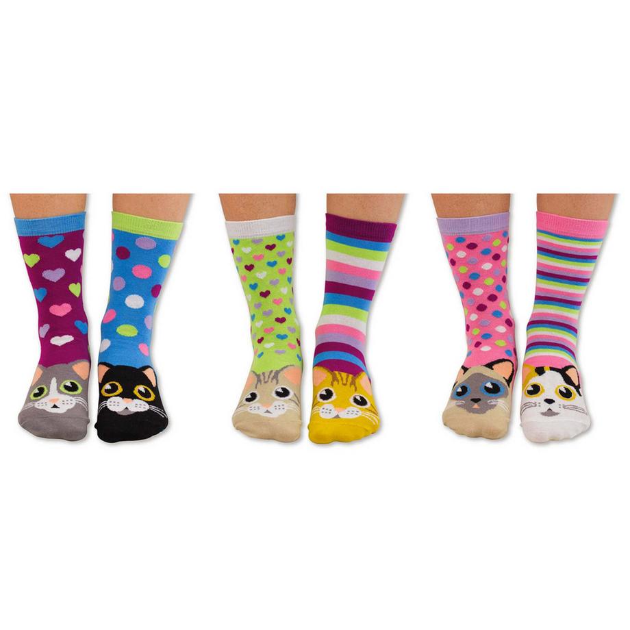 United OddSocks Odd Socks Polka Face Lot de 3 Chaussettes Hautes  