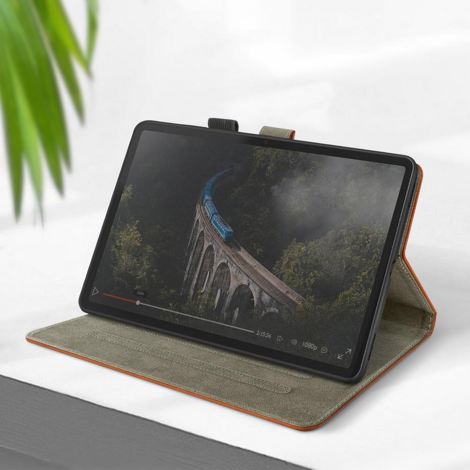 Avizar  Étui Folio Galaxy Tab S9 et S9 FE Marron 