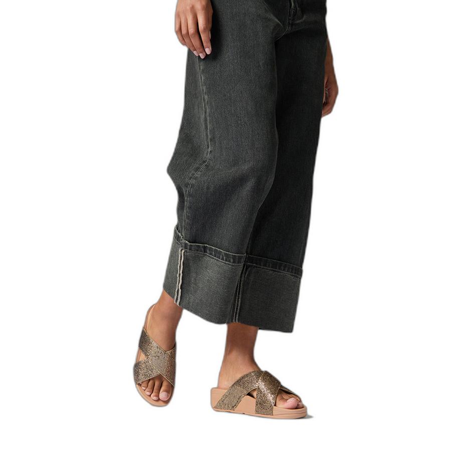 Fitflop Lulu Cross Slide Glitterball Sandalen  