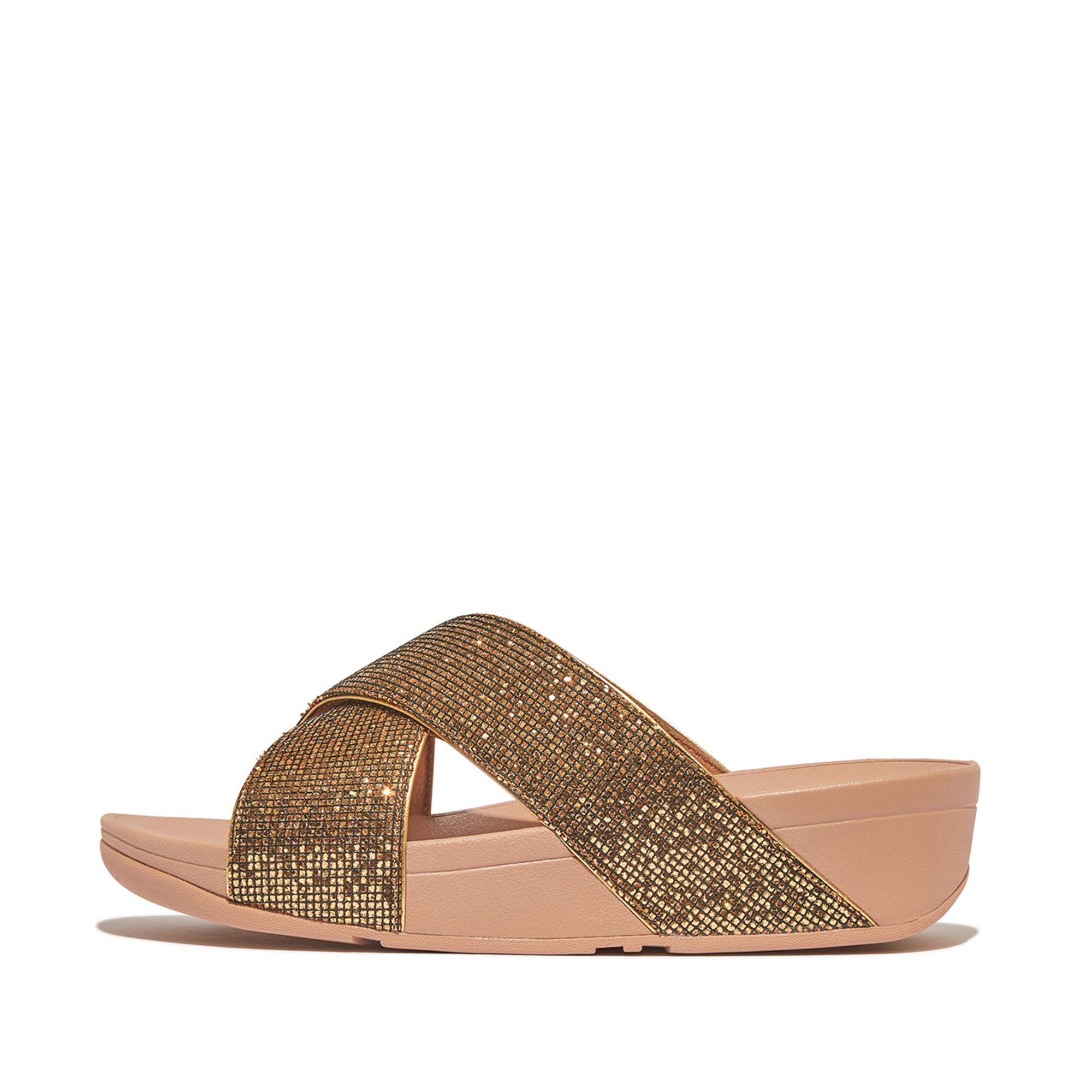 Fitflop  sandales lulu cross slide - glitterball 