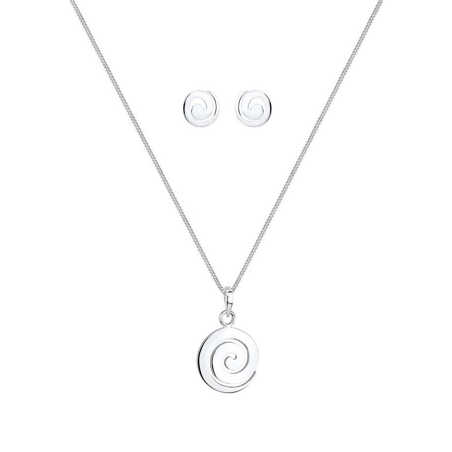 Elli  Schmuckset Spirale Anhänger Set Ohrstecker 