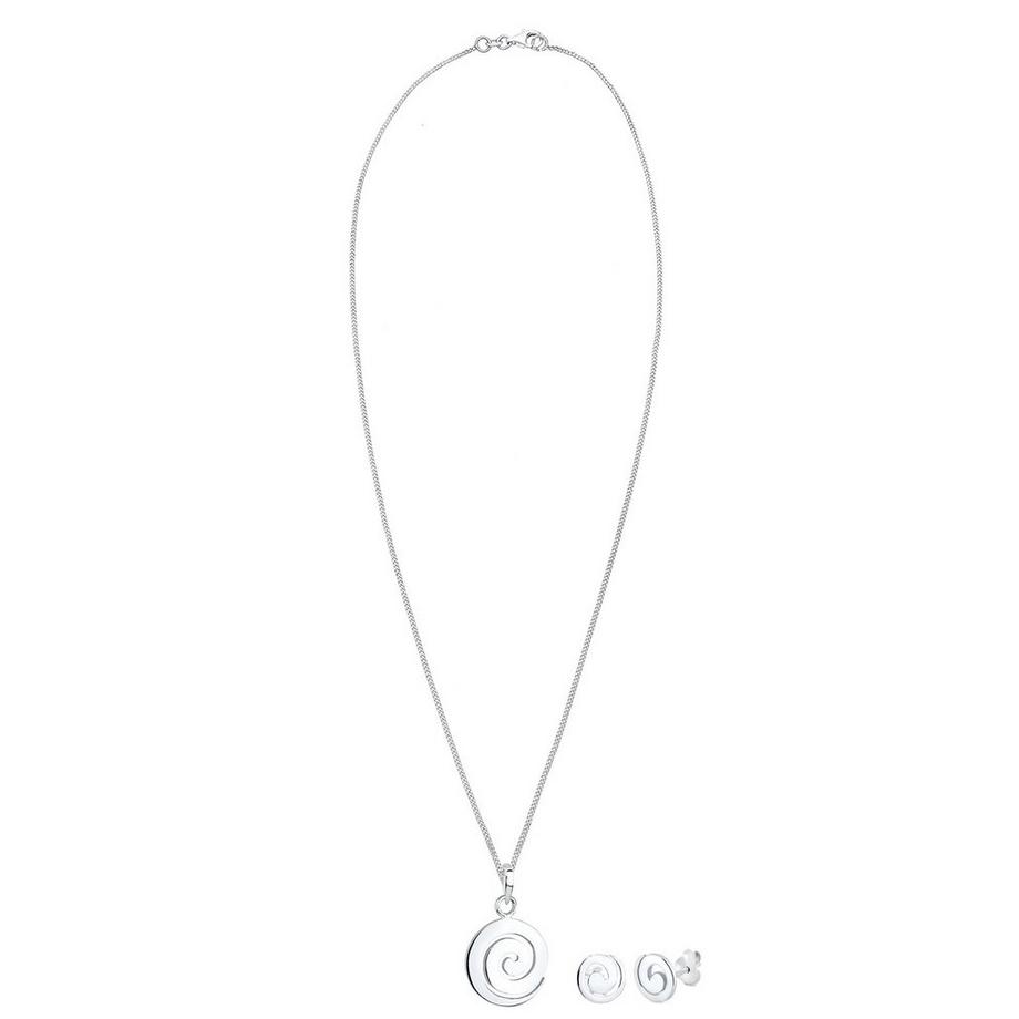 Elli  Schmuckset Spirale Anhänger Set Ohrstecker 