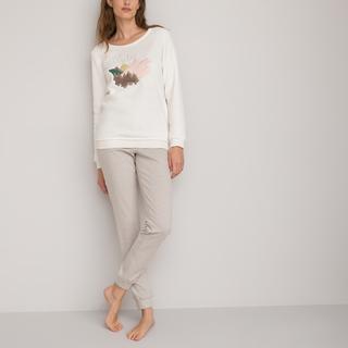 La Redoute Collections  Pyjama mit Fleece-Oberteil 