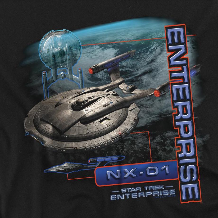 Star Trek Enterprise NX 01 T-Shirt Maniche Lunghe  