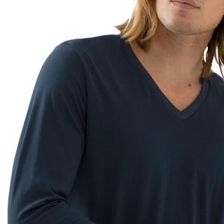 mey Dry Cotton Langarm V-Ausschnitt Shirt  