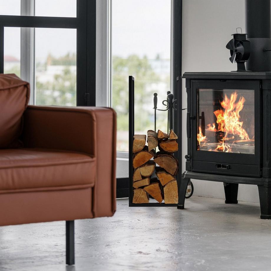 Northix Râtelier à bois de chauffage – Grande capacité  