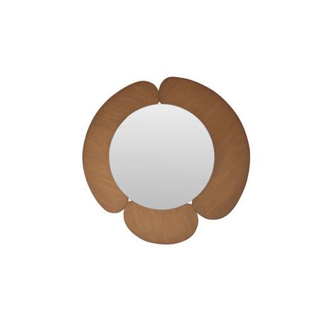 Tikamoon Spiegel mit hellem Mindiholz-Rahmen 110 x 110 cm Sara  