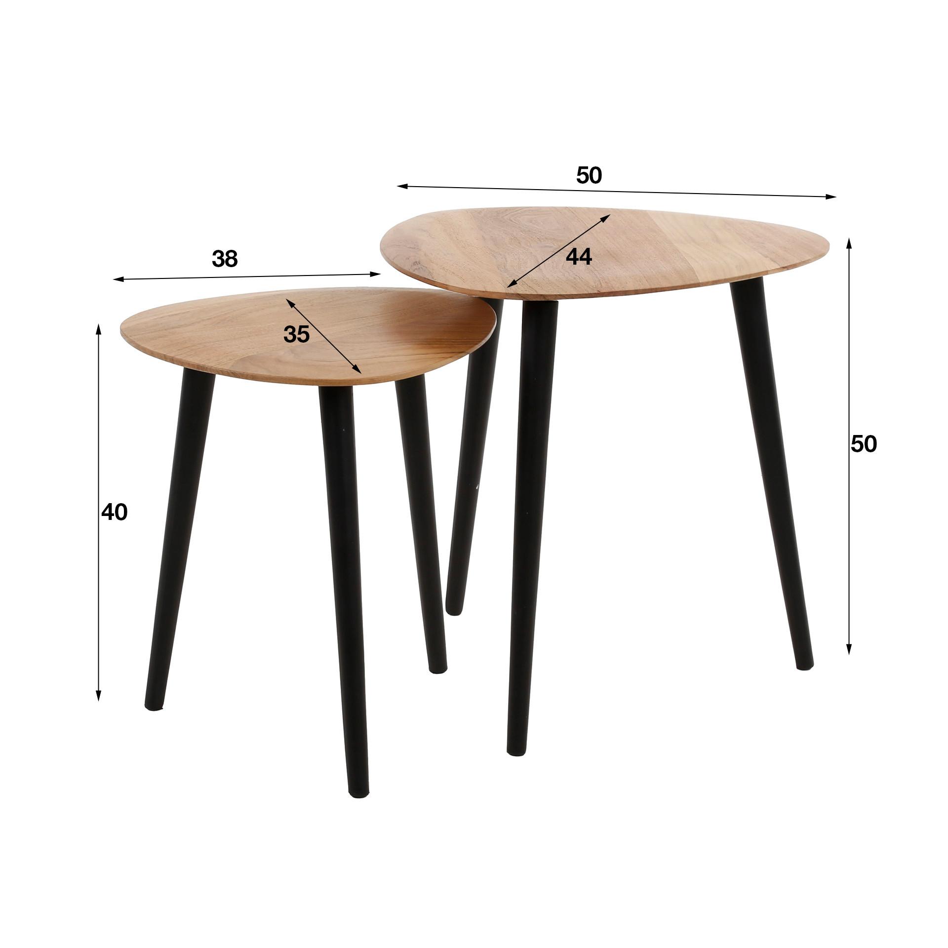 mutoni Table d'appoint Triangle Bio (lot de 2)  