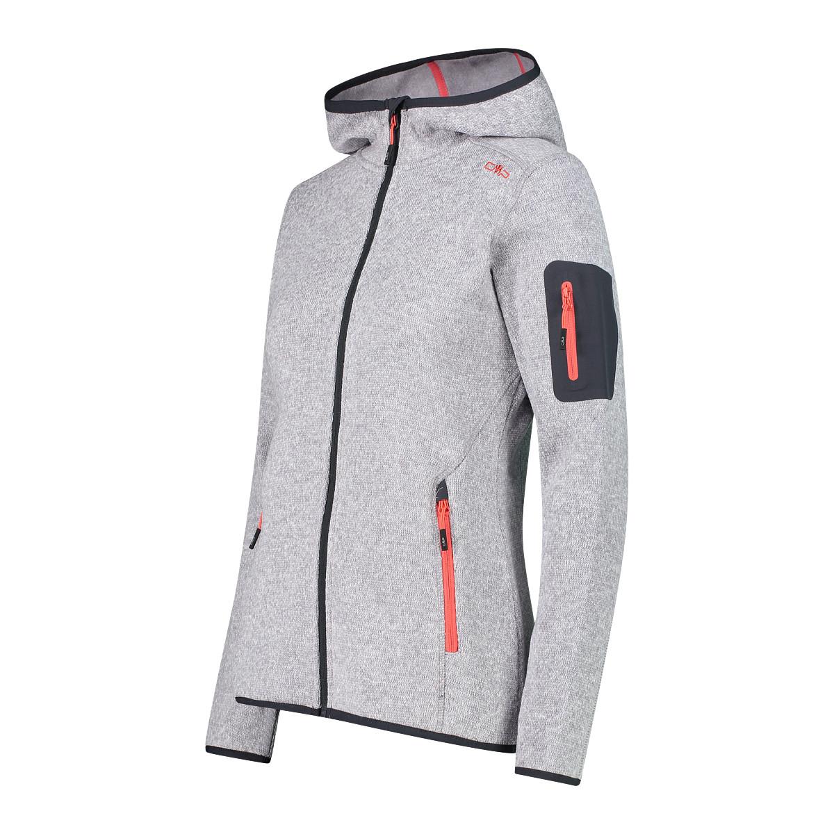 CMP Knit-Tech Kapuzen-Fleecejacke  