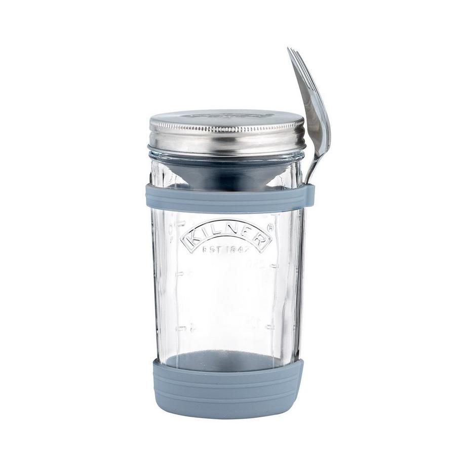KILNER  Kilner All In 1 Food To Go Jar Set Rund Behälter 0,5 l Grau, Silber, Transparent 1 Stück(e) 