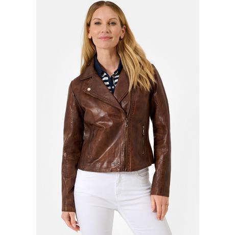 RICANO  Lederjacke, Bikerjacke mit Reverskragen 