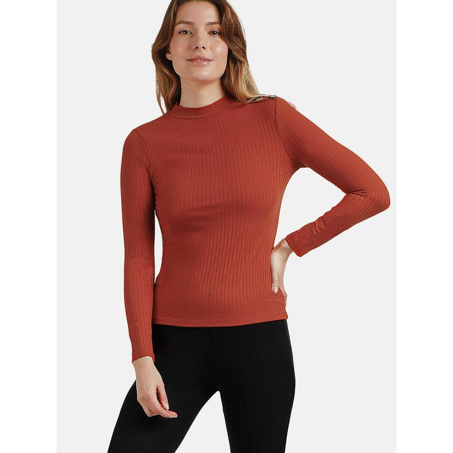 Top mit langen Ärmeln und Stehkragen Perkins