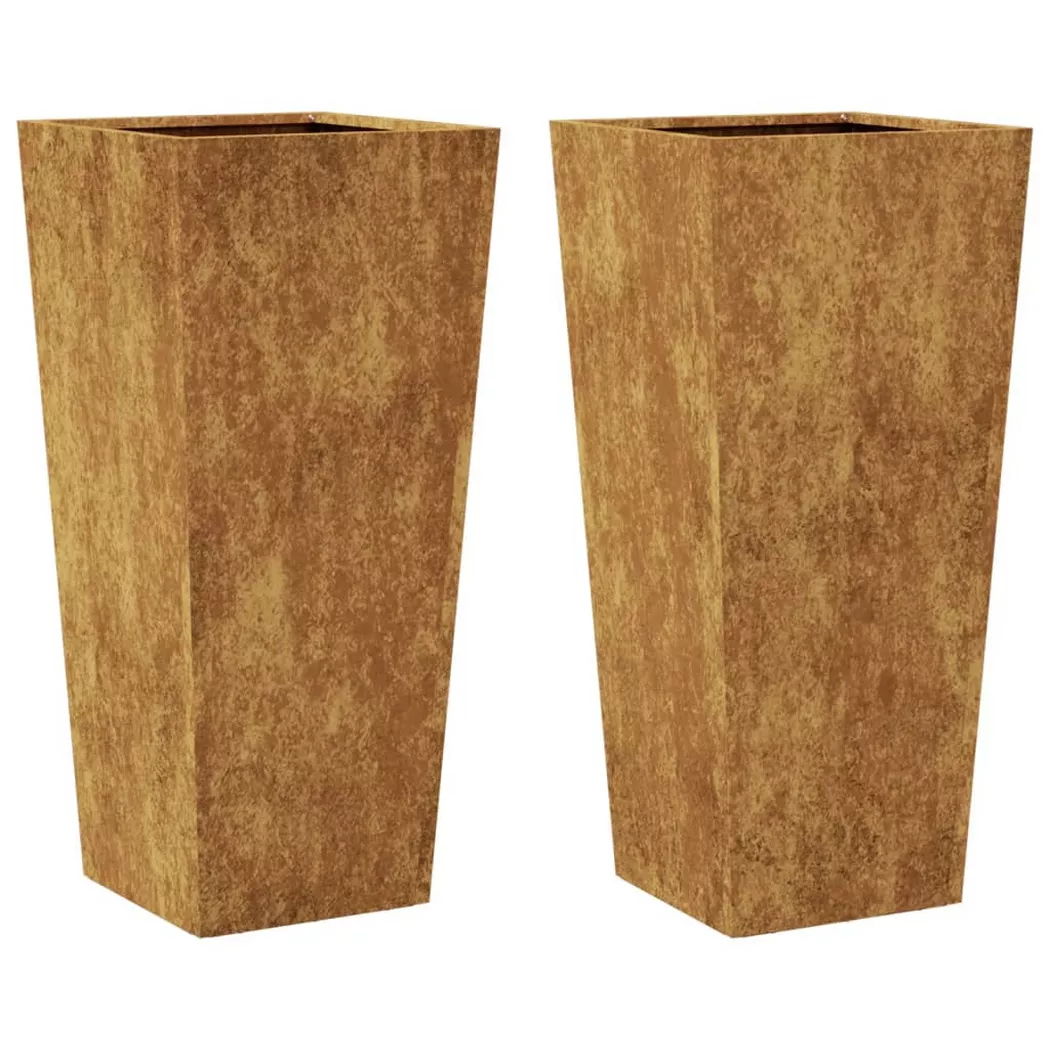 VidaXL - Jardinière acier, One Size, Brun