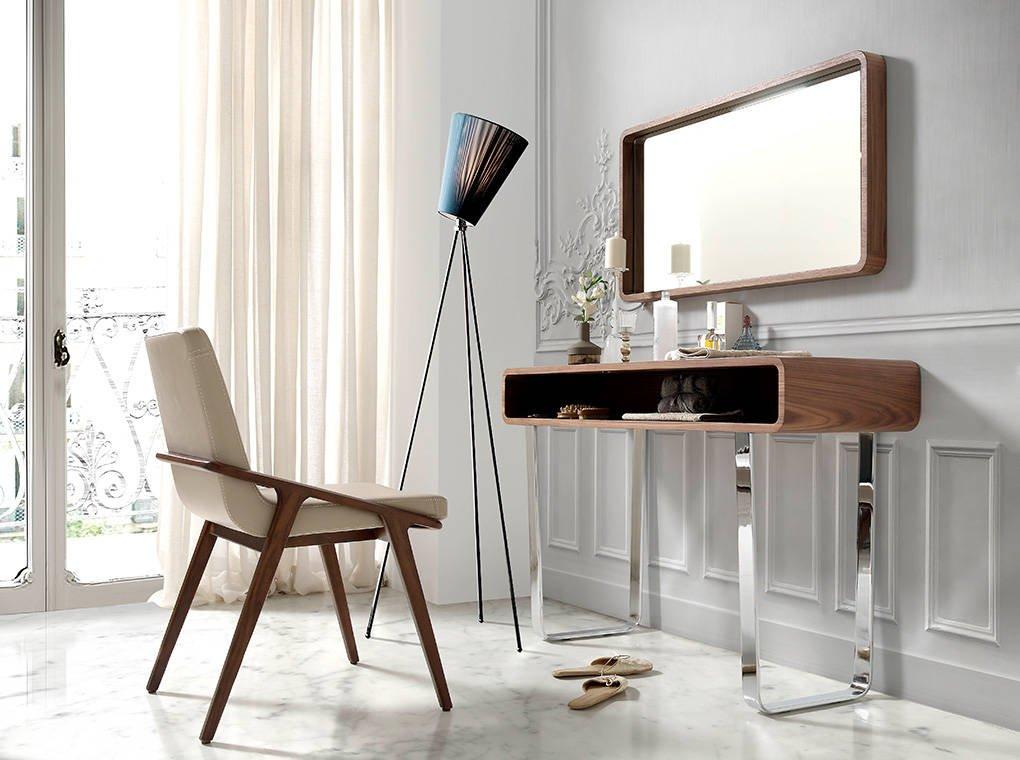 ANGEL CERDA Miroir mural rectangulaire noyer  